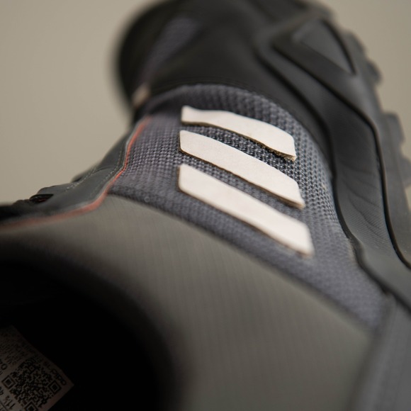 Adidas Terrex AX3 Mens 12 Hiking Trail Running Shoes Dark Grey Orange GorpCore - Picture 5 of 9